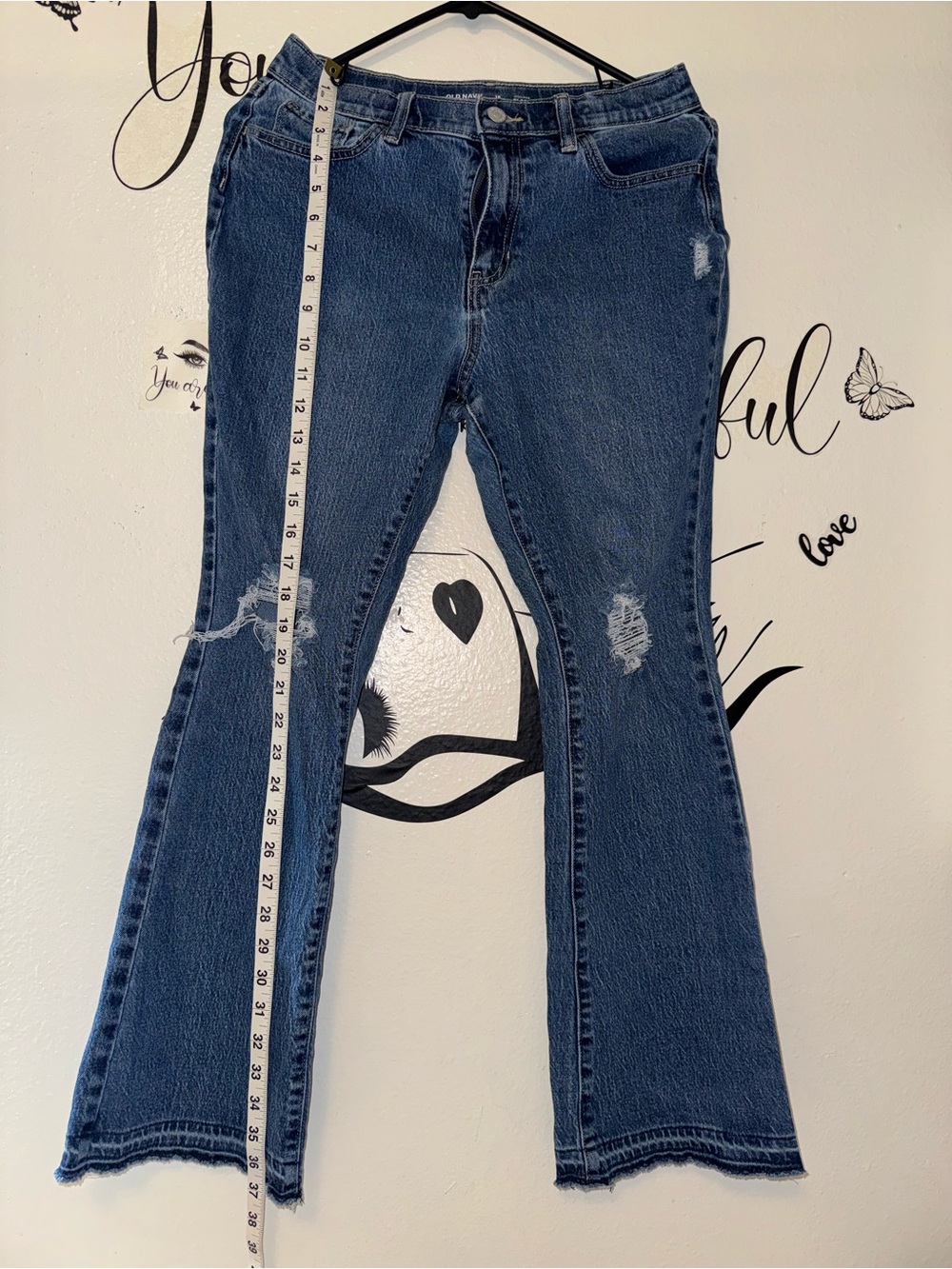 Old Navy High Rise Dark wash distressed bootcut jeans
Size S - Picture 3 of 7